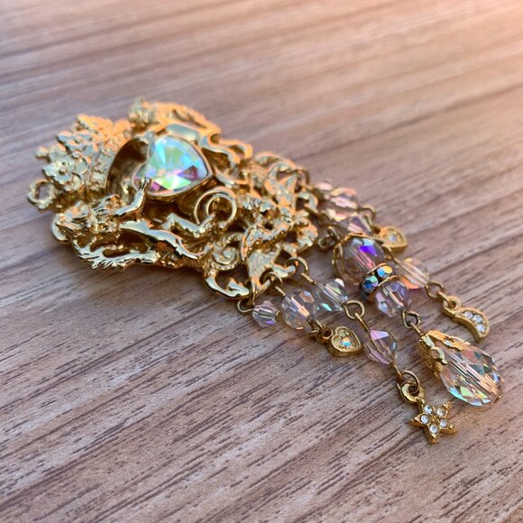 Rare Vintage Kirks Folly Coat of Arms Brooch - Picture 5 of 7